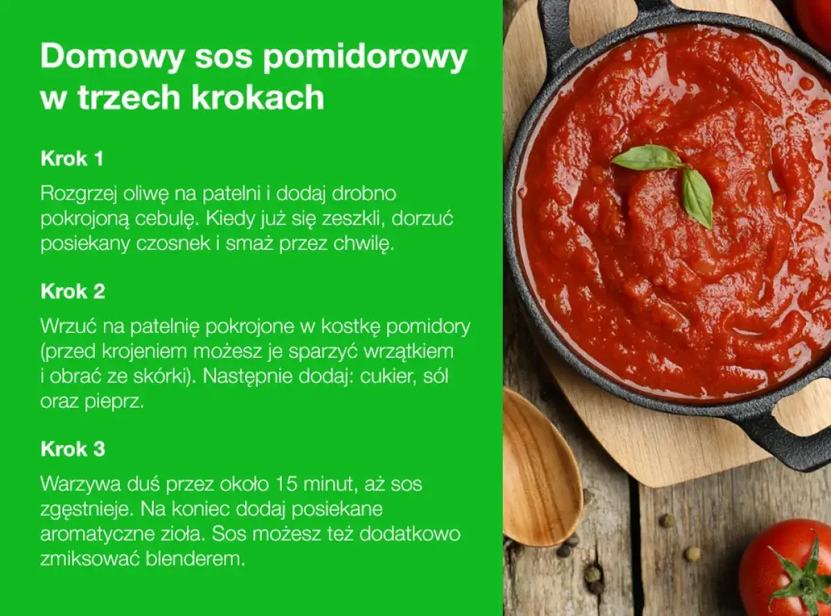 Sos pomidorowy dla dzieci składniki