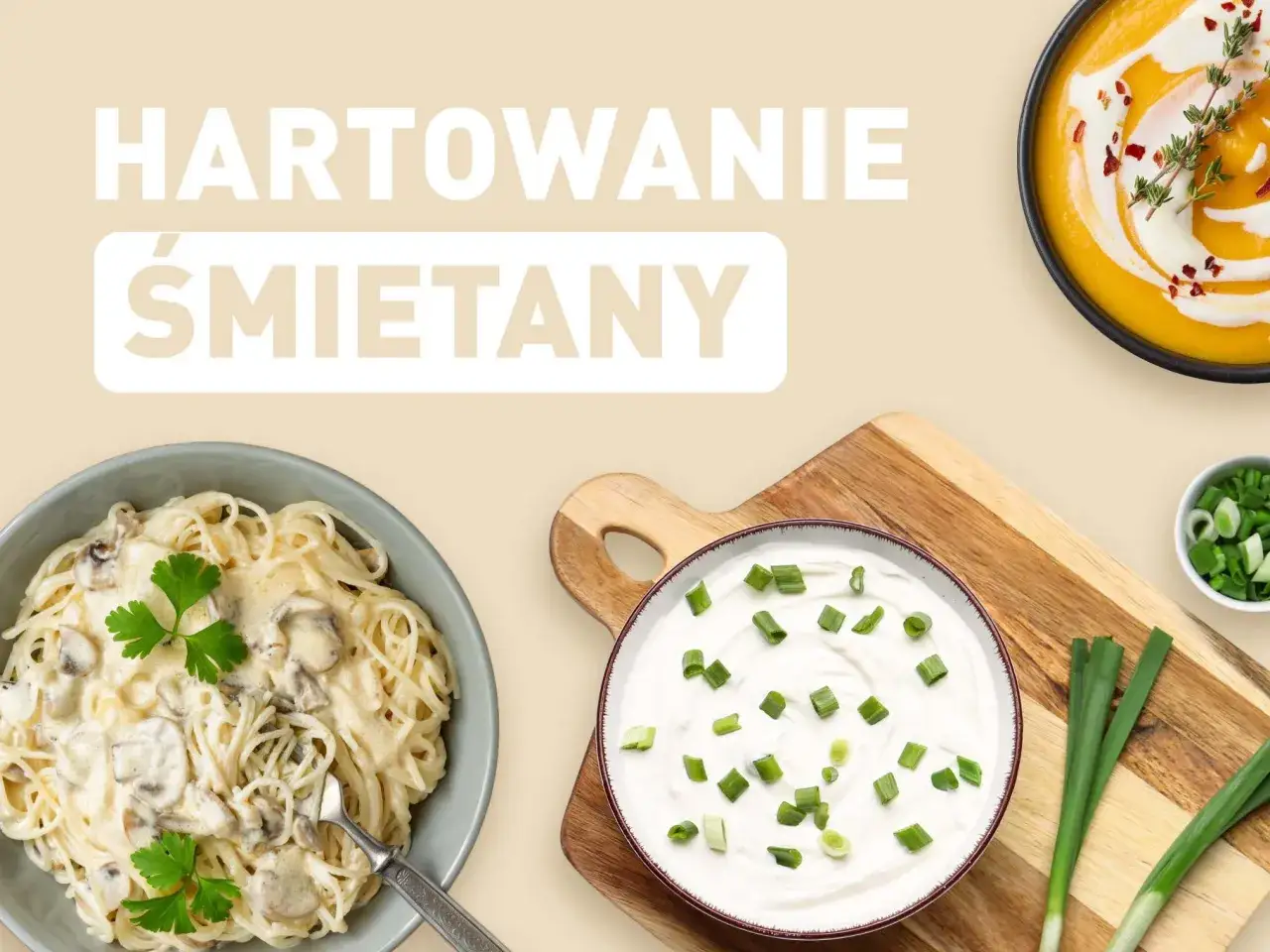 R&oacute;żne produkty do zabielania zupy
