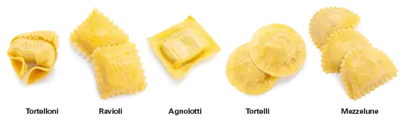 tortellini tortelloni ravioli porównanie